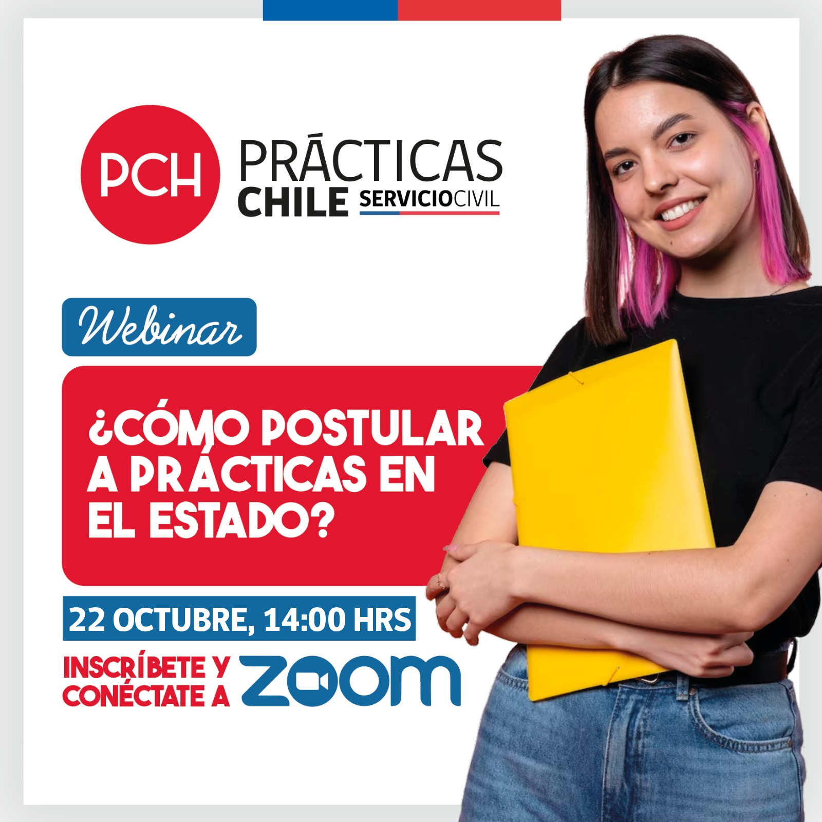 Invitacion a Webinar ¿Cómo postular a Prácticas en el Estado?