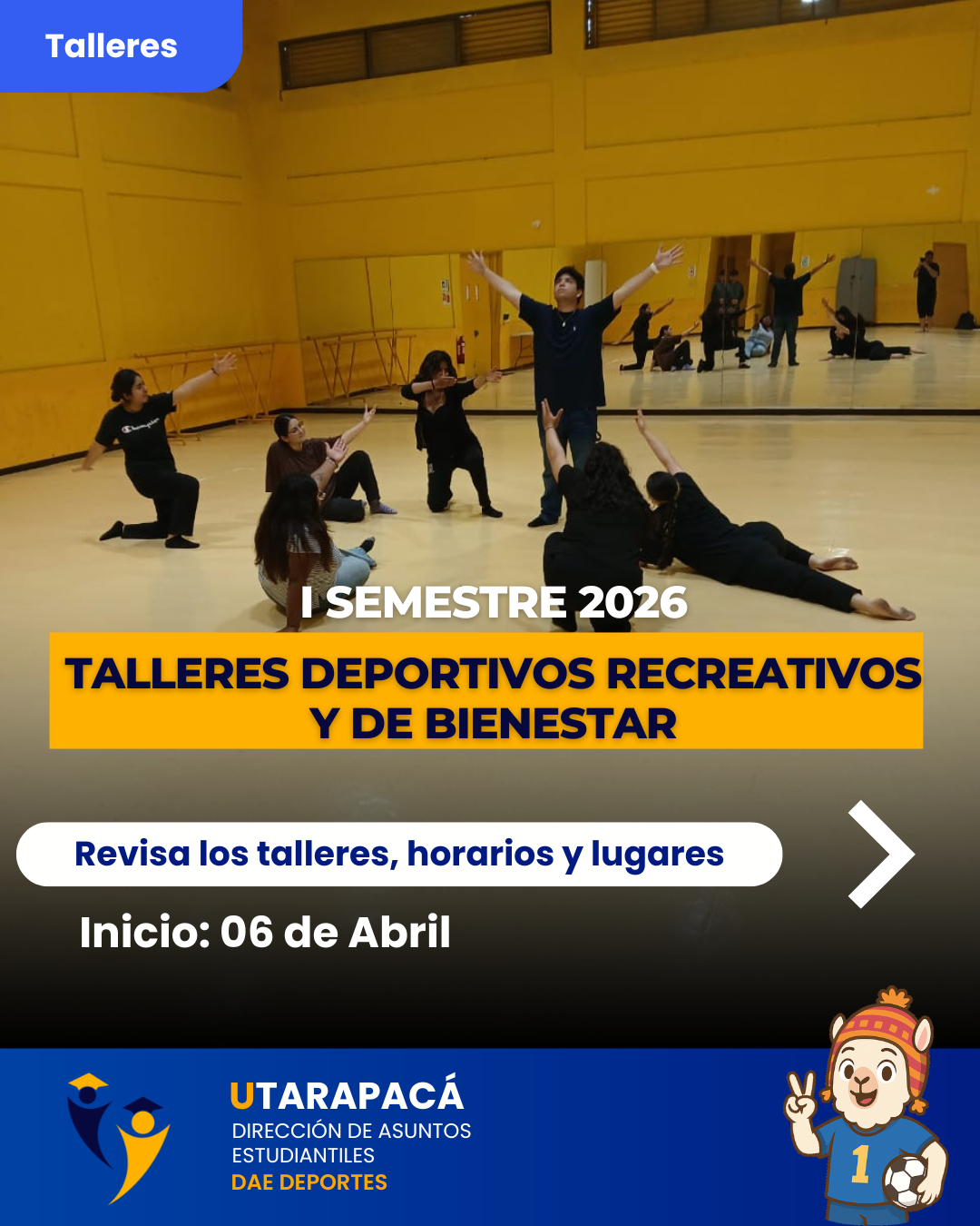 Abre la inscripción a los Talleres Deportivos, Recreativos y de Bienestar DAE Deportes