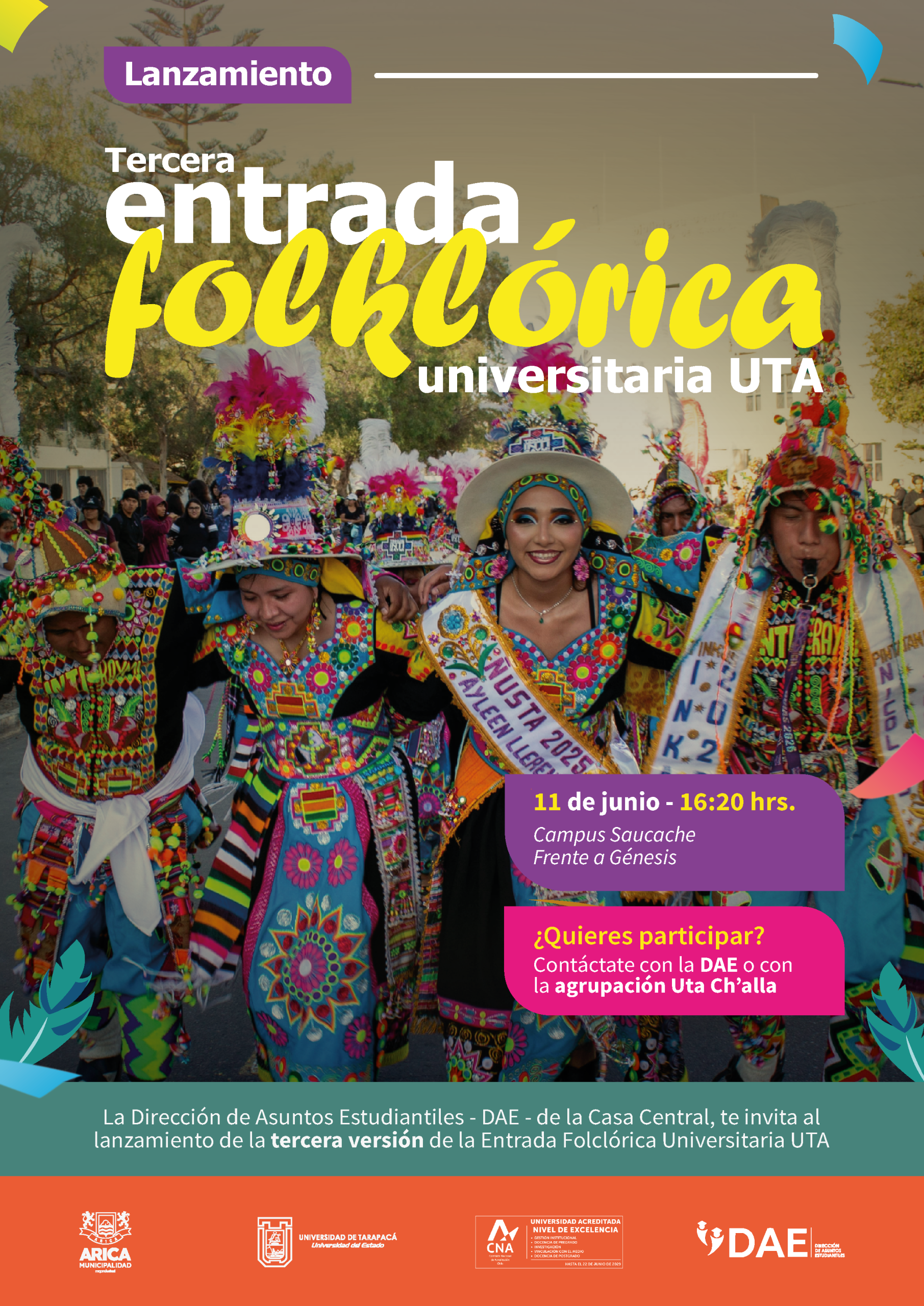 Lanzamiento de la 3ª Entrada Folclórica Universitaria UTA