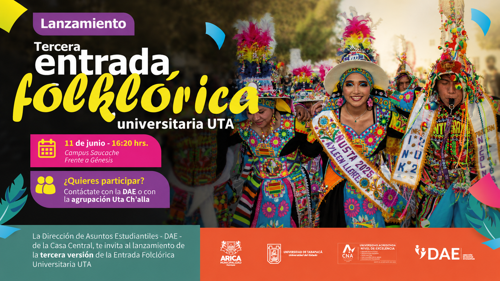La UTA celebró el lanzamiento de su 3ª Entrada Folclórica Universitaria