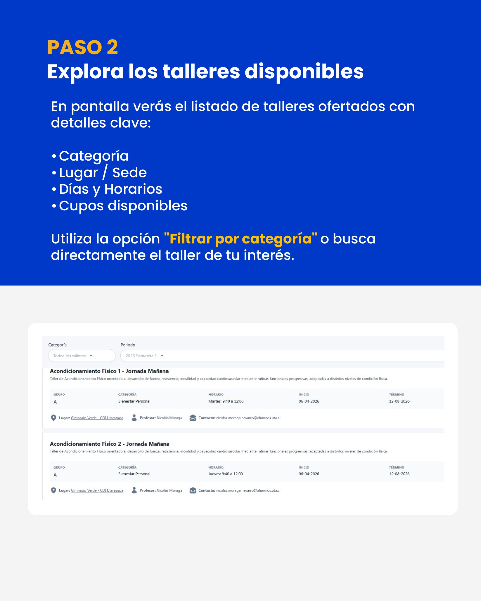 Tutorial inscripción taller - paso 4
