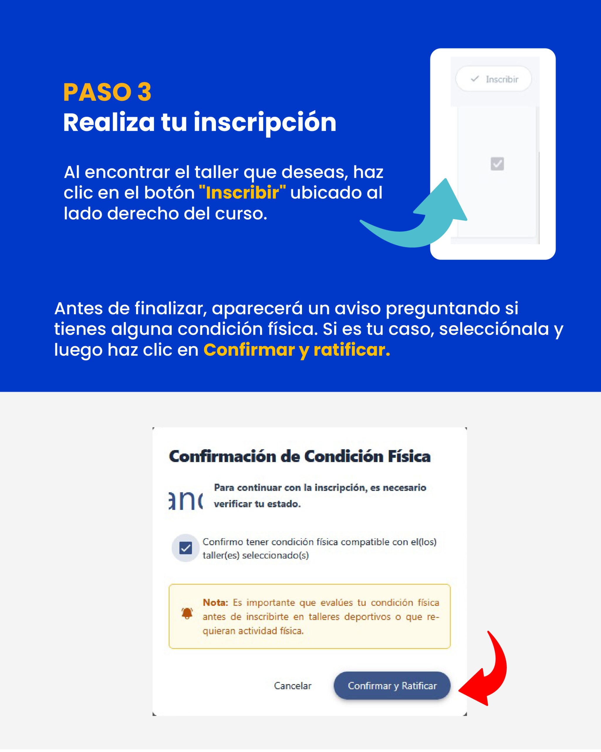 Tutorial inscripción taller - paso 6