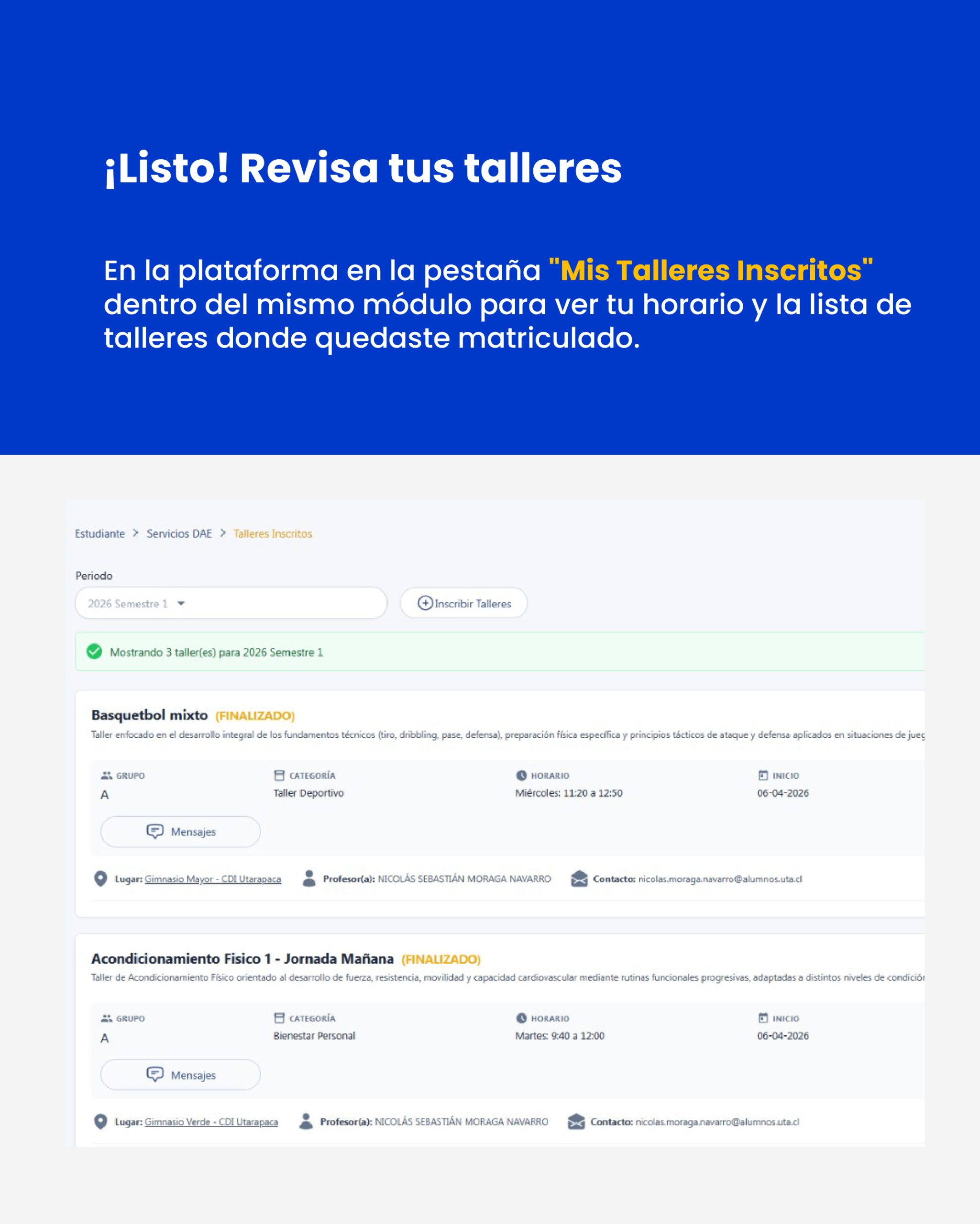 Tutorial inscripción taller - paso 7